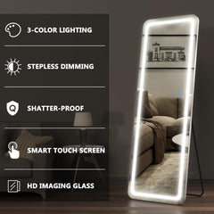 Full Length Mirror with Lights and Stand